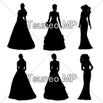 Illustration CG bride silhouette