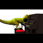 映像CG ピアノを弾く恐竜