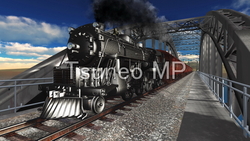 CG illustrations locomotive