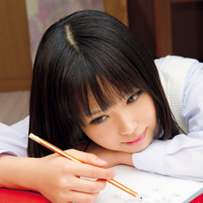 Dark-haired school girl Kato Natsumi