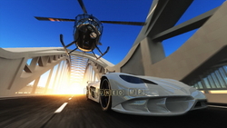 图像 CG 跑车和直升机